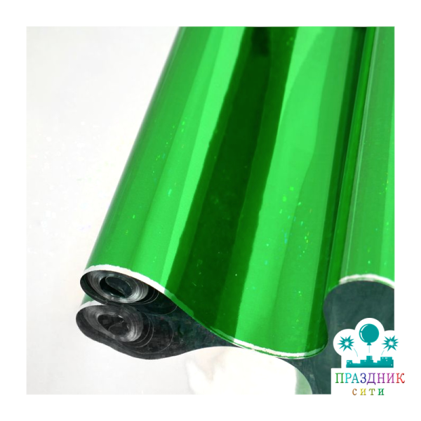 ПЛЕНКА голографическая зеленая, 70см, в рулоне