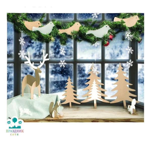 НАБОР Д/ДЕКОРА ОКОН «Волшебство в лесу», 21 × 29,7 см