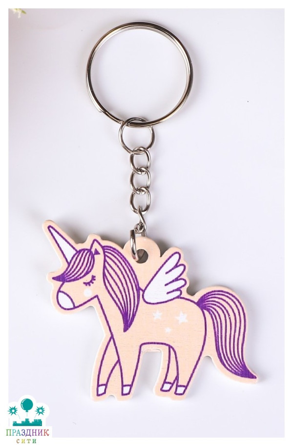 БРЕЛОК деревянный Единорог