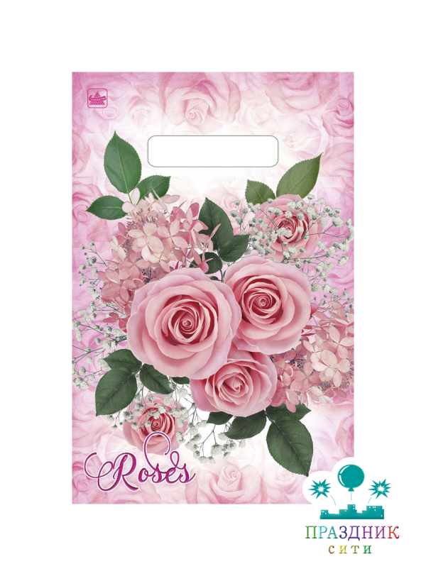 ПАКЕТ Воздушные Розы, 30*20см