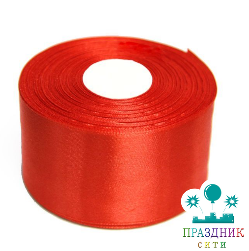 ЛЕНТА атлас 10 см красная