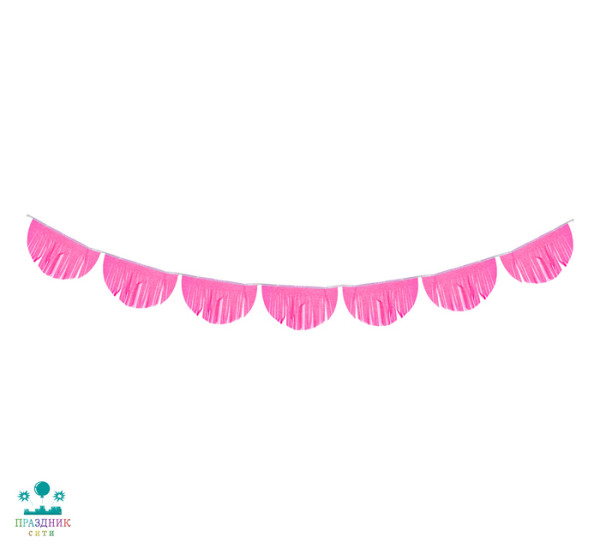 ГИРЛЯНДА-тассел Полукруг, розовый 3м
