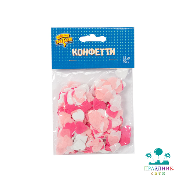 КОНФЕТТИ Сердца тишью ассор Нежное 10гр