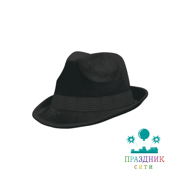 ШЛЯПА-федора велюр черная