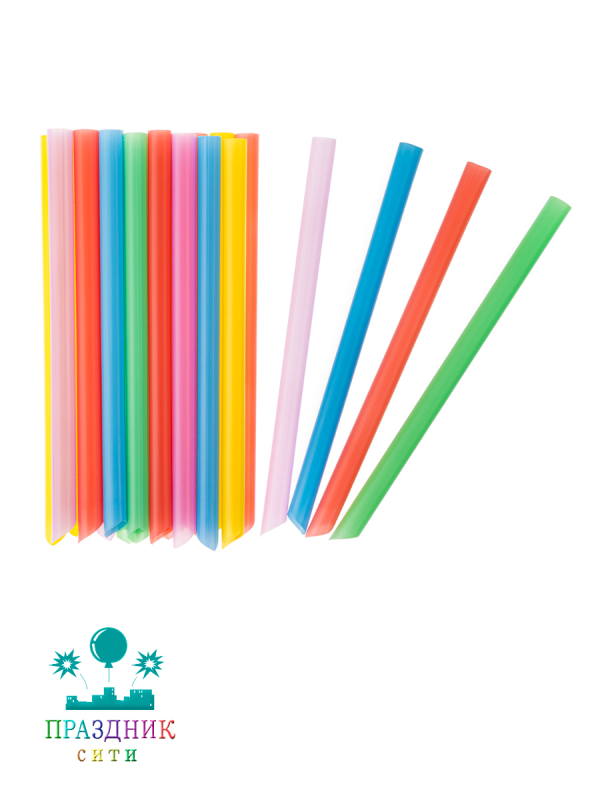 ТРУБОЧКА для коктейля Ассорти широкие 50шт