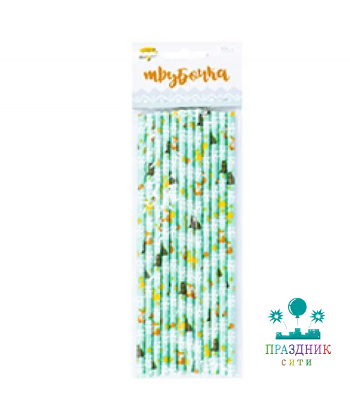 ТРУБОЧКА для коктейля Лесные Друзья 12шт