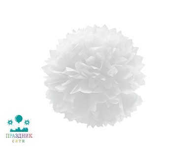 ПОМПОН бумажный белый 40см