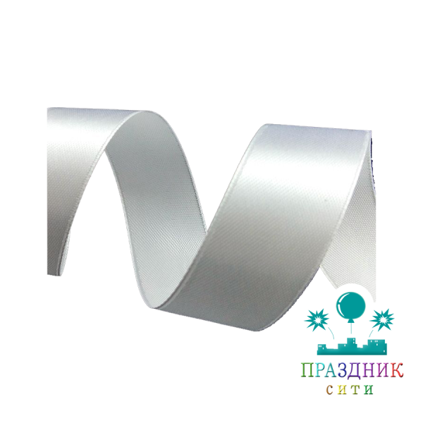 ЛЕНТА атлас 2,5 см белая