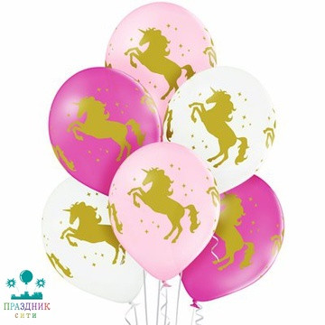 ШАР с рисунком 14" Единорог