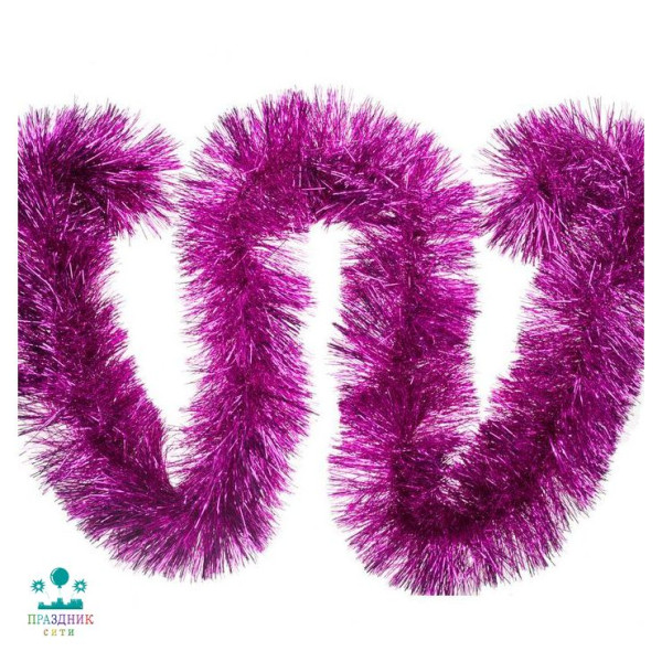 МИШУРА фуксия 6 см 2 м