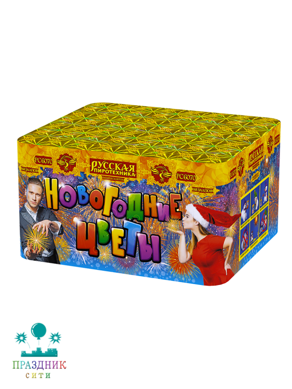 НОВОГОДНИЕ ЦВЕТЫ 168 выстрелов - батарея салютов