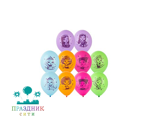 ШАР с рисунком 14" Царевны