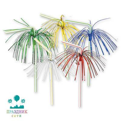 ТРУБОЧКА для коктейля Салют фольгированные 12шт