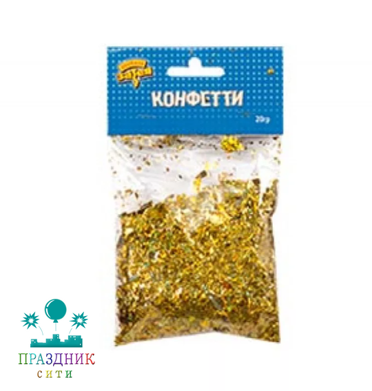 КОНФЕТТИ Микс голограф золото 20гр