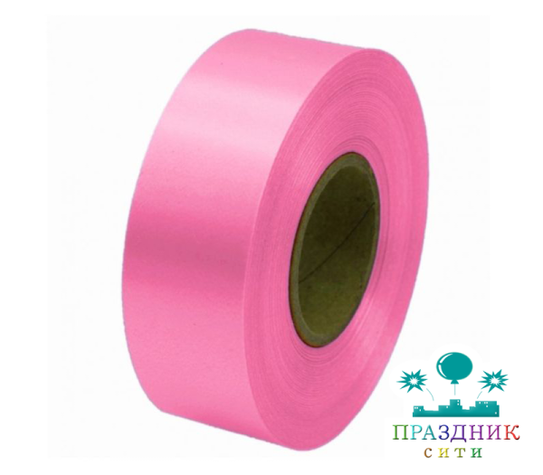 ЛЕНТА полипропилен.металл, 5см ярко-розовая