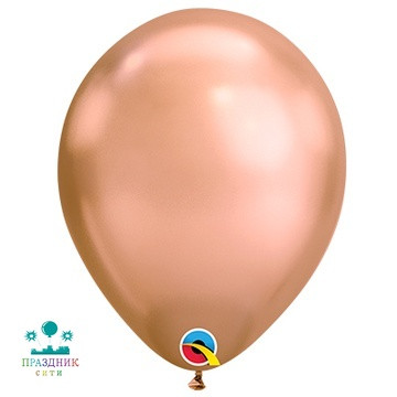 ШАР (латекс) 11" Хром Rose Gold
