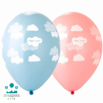 ШАР с рисунком 14" Облака детские