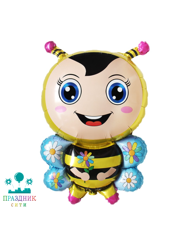 ШАР (Фольга) К ФИГУРА 35 in Пчела улыбчивая золотая
