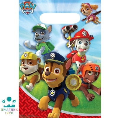 ПАКЕТ Щенячий патруль 8 шт, п/э
