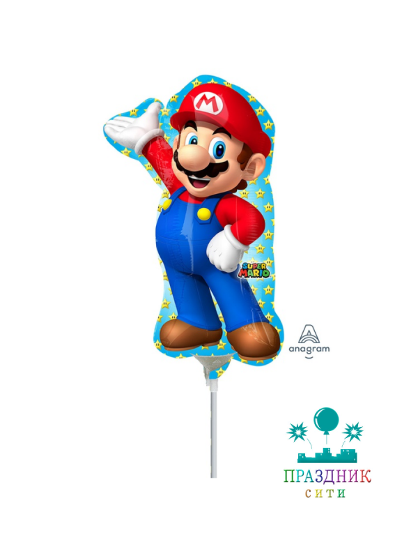 ШАР (Фольга) Мини ФИГУРА Супер Марио