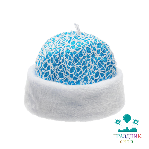 КАНАВАЛЬНАЯ ШАПКА "Снегурочка", цвет бело-синий