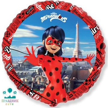 ШАР (Фольга) Ф 18 in Леди Баг/FM