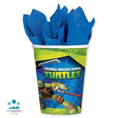 СТАКАН Черепашки ниндзя  8шт