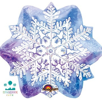 ШАР (Фольга) А ФИГУРА 27 in  Снежинка