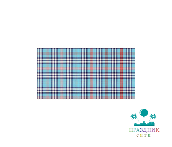 КОНВЕРТ Клетка на синем фоне