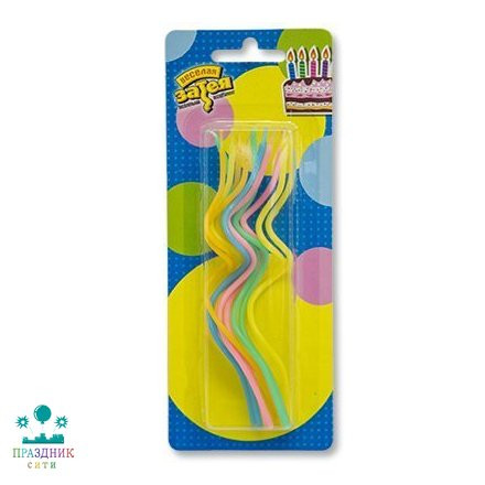 СВЕЧА д/торта Спираль 13см 12шт/V