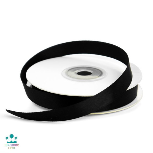 ЛЕНТА атлас 1,2 см черная