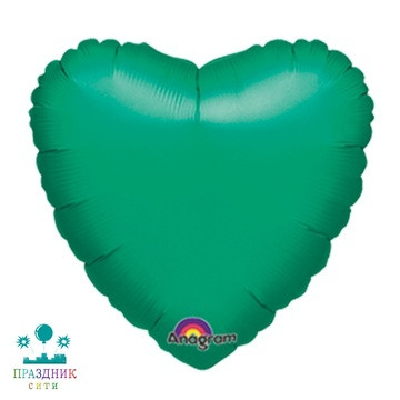 ШАР (Фольга) А Б/РИС СЕРДЦЕ 18 in Металлик Green