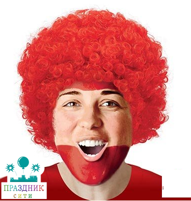 ПАРИК кудрявый красный