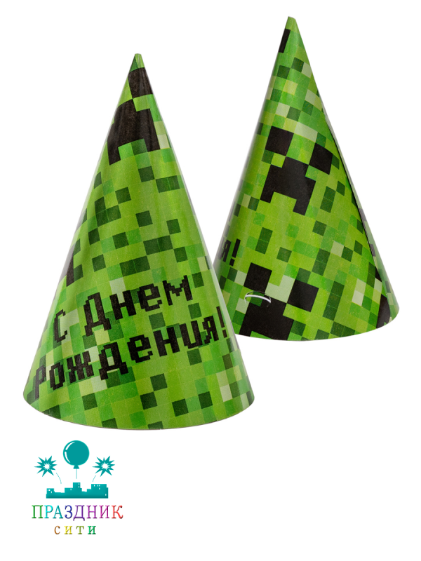 КОЛПАК Пиксели 6шт