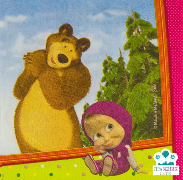 САЛФЕТКА Маша и Медведь 25см