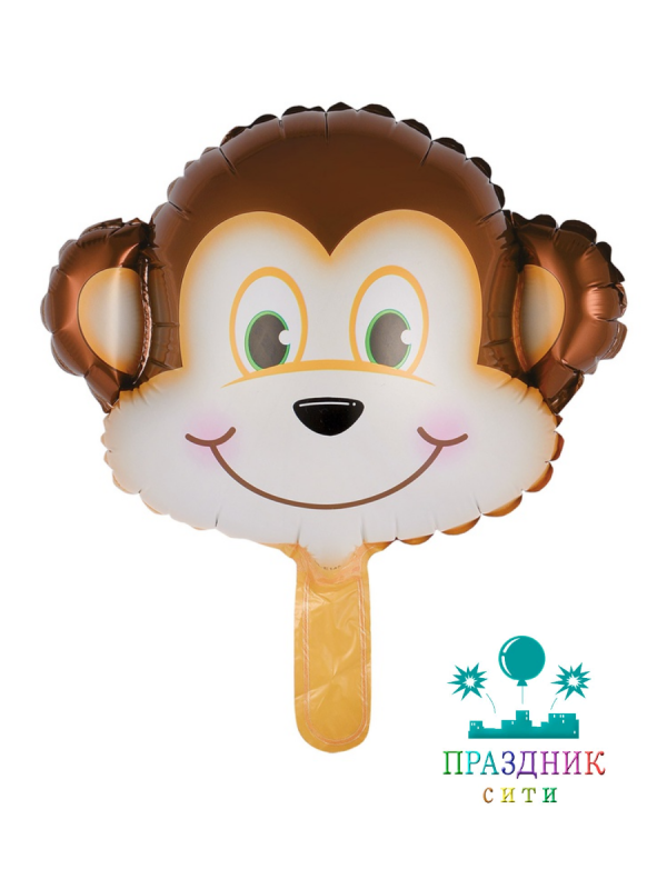 ШАР (Фольга) Мини ФИГУРА Голова Обезьяны