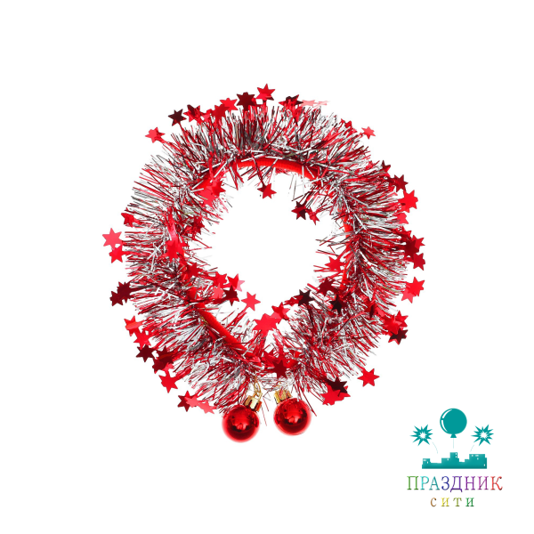 КАРНАВАЛЬНЫЙ ОБОДОК "Звёзды", цвет красный