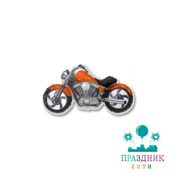ШАР (Фольга) ФИГУРА 50 in Мотоцикл оранжевый