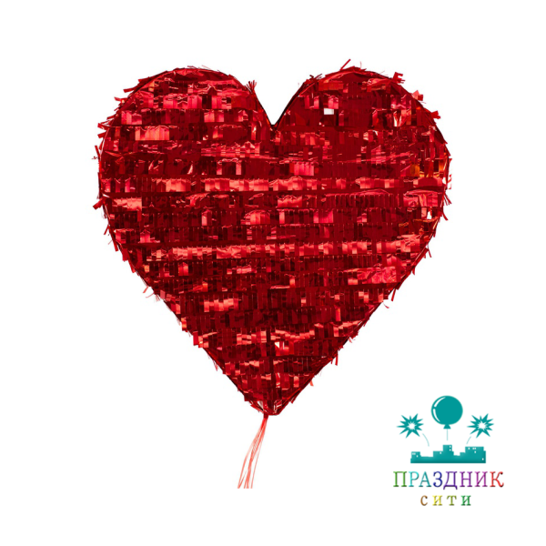 ПИНЬЯТА Сердце красное с лентами