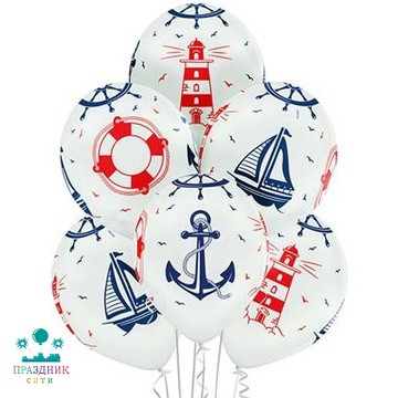 ШАР с рисункoм 14" Морская