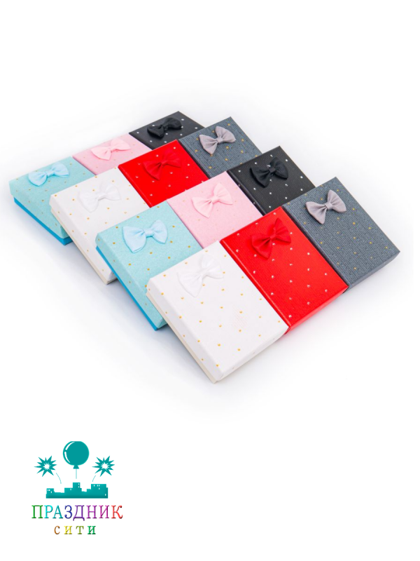 КОРОБКА прямоугольник Точечка, ассорти 9*7*2,5
