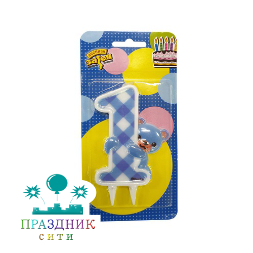 СВЕЧА-ЦИФРА 1 Медвежонок мальчик