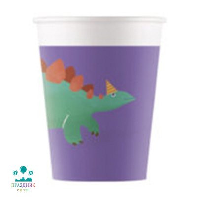 СТАКАН ЭКО Дино Пати 8шт