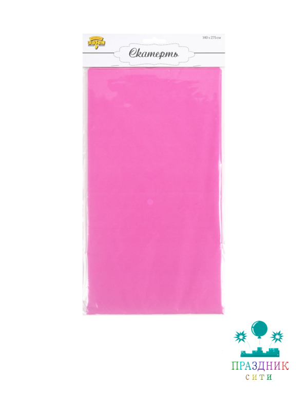 СКАТЕРТЬ п/э ярко-розовая 1,4*2,75м
