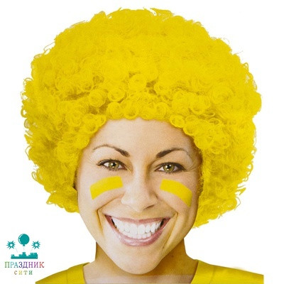 ПАРИК кудрявый желтый