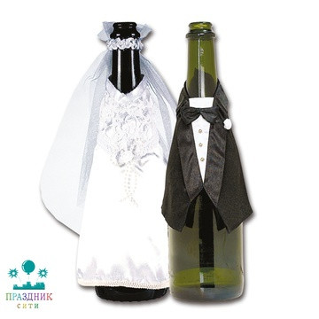 УКРАШЕНИЯ ДЛЯ БУТЫЛОК свадебное/А