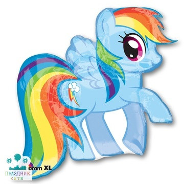 ШАР (Фольга) А ФИГУРА 115 in My Little Pony радужная