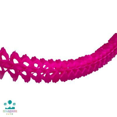 ГИРЛЯНДА бум декор Ярко розовая 3,6м
