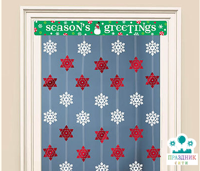 ПОДВЕСКА Снежинки на дверь