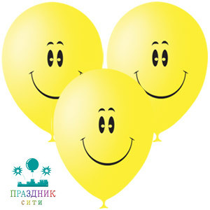 ШАР с рисунком 12" Смайл